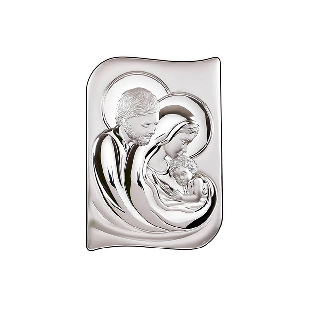 Sterling plaque of Sacred Family