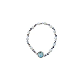 Bracelet with white crystals