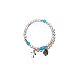 Pulsera de perlas triples