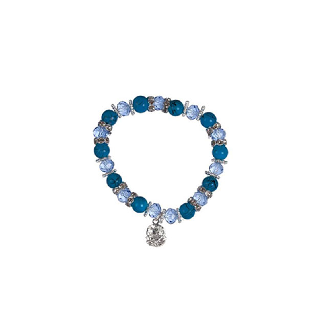 Bracelet balls and blue crystals 1
