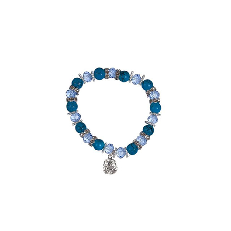 Bracelet balls and blue crystals 1