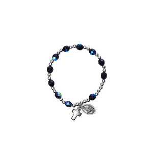 Bracelet with dark crystals