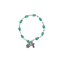 Bracelet cristaux vert clair