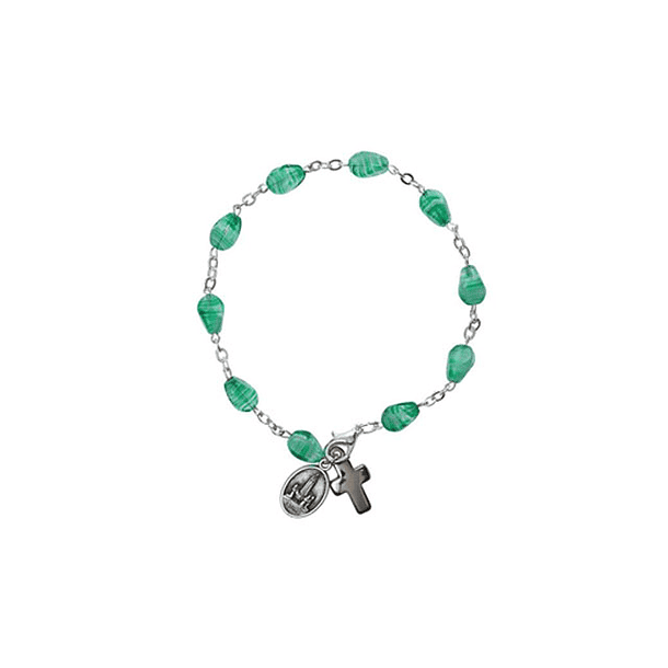 Bracelet cristaux vert clair 
