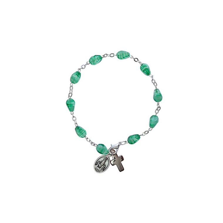 Light green crystals bracelet 1