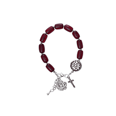 Bracelet en bois avec crucifix