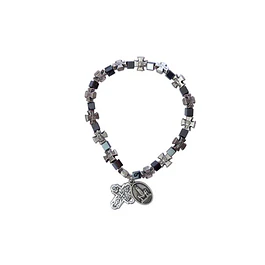 Hematite bracelet with cross