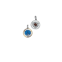 Médaille Fatima bleue avec terre