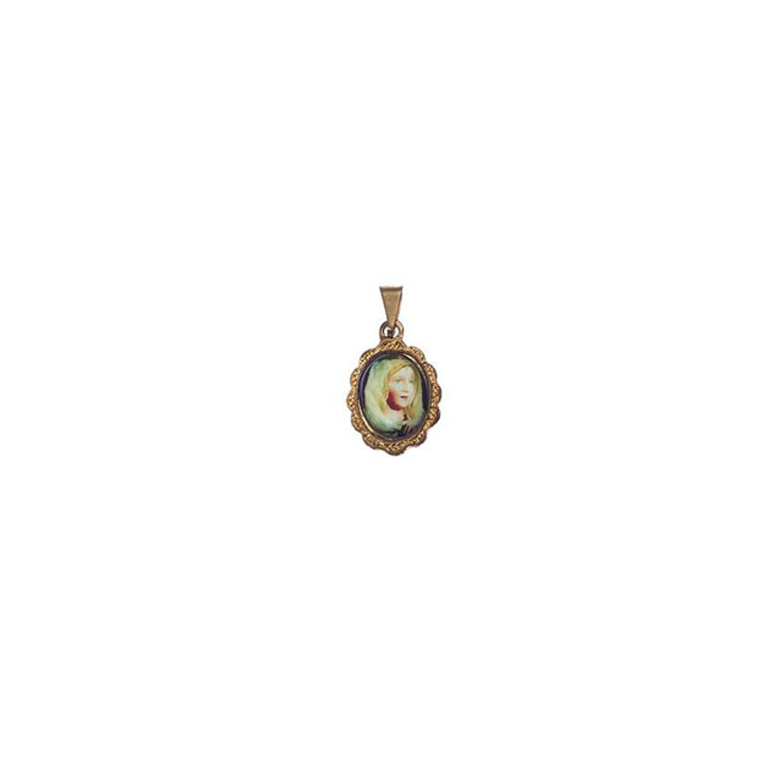 Golden Medal of Fatima With Veil 1