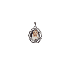 Médaille nickelée orla pierre Coeur de Marie