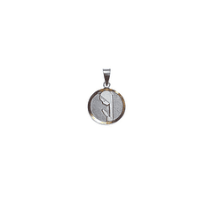 Médaille ronde moyenne avec visage de la Vierge