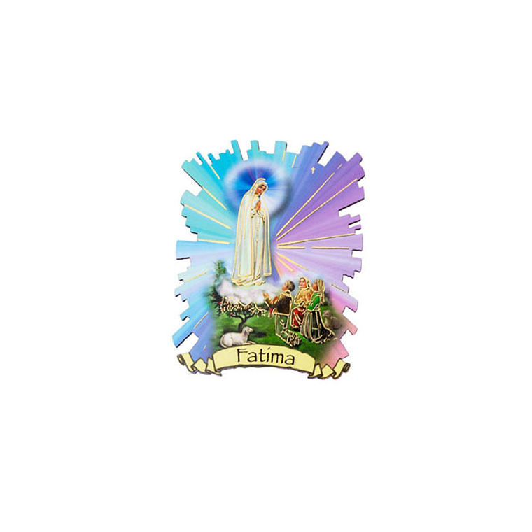 Imán a rayas con la aparición de Fátima 1