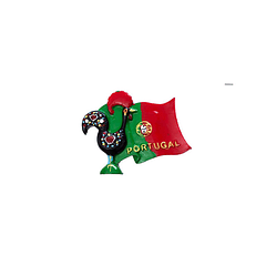 Aimant drapeau et coq du Portugal