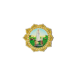 Sunflower Magnet with Apparition of Fatima