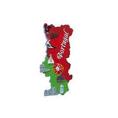 Imán mapa de Portugal y monumentos