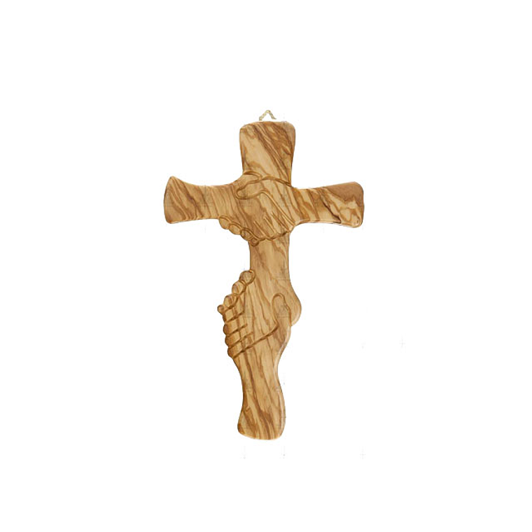 Croix de l'amitié en bois d'olivier 1