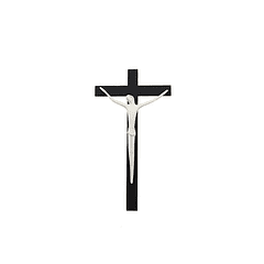 Cristo de porcelana con cruz para colgar.