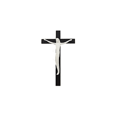 Cristo in porcellana con croce