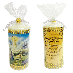 Catholic decorative candle of Fatima