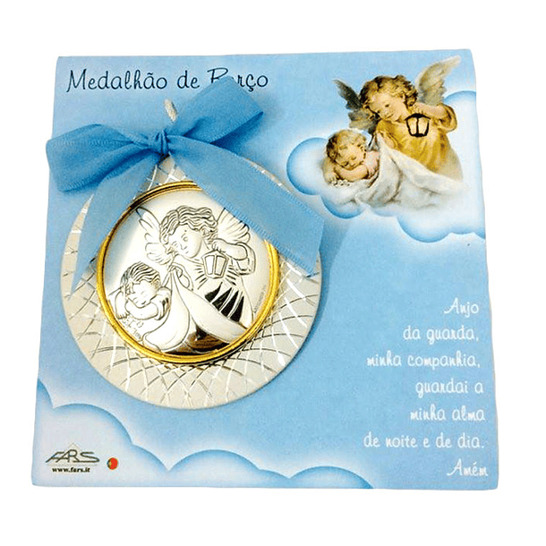 Medalhão de Berço com Anjo da Guarda 
