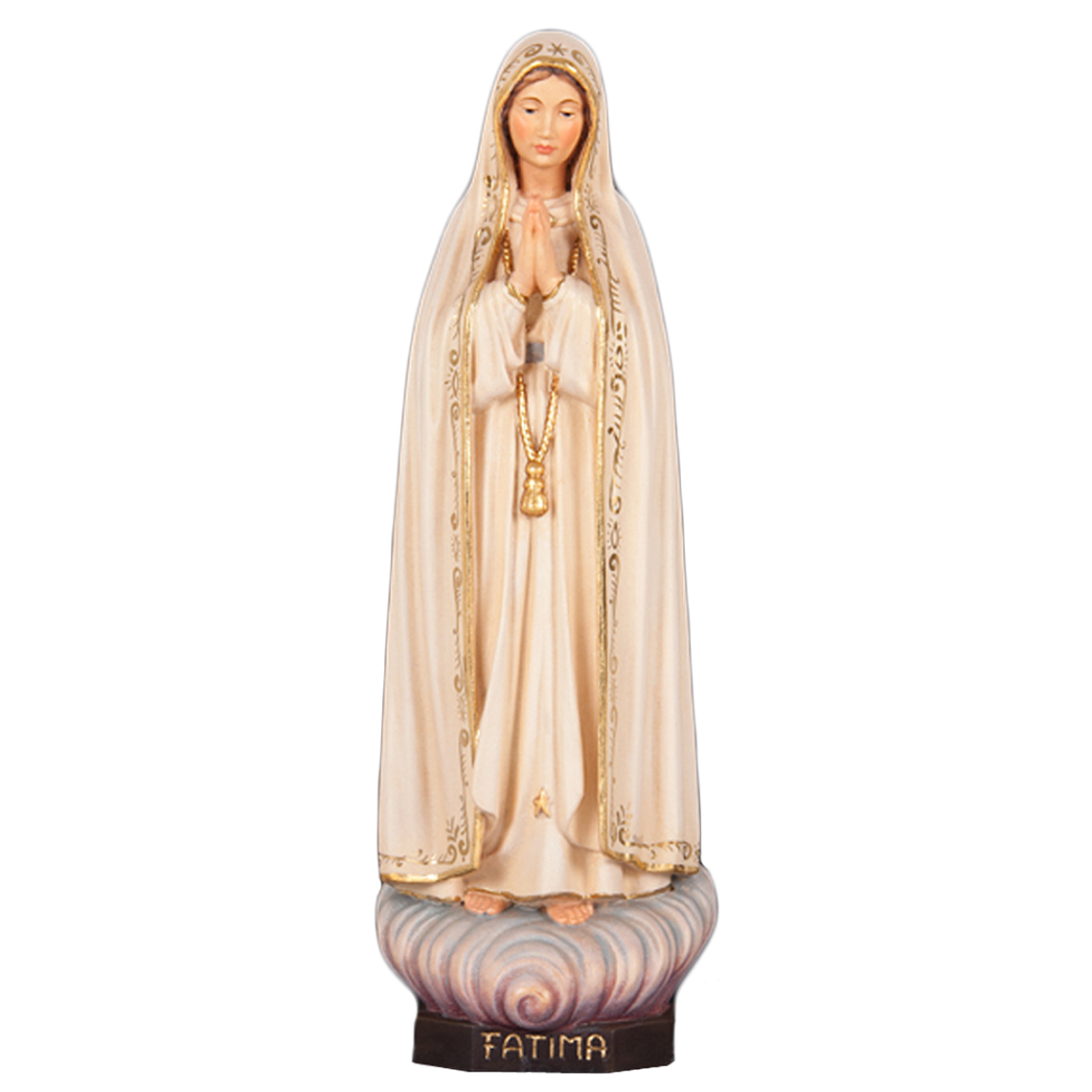 Imagem de Nossa Senhora de Fátima em madeira 1