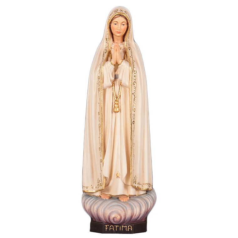 Imagem de Nossa Senhora de Fátima em madeira 1