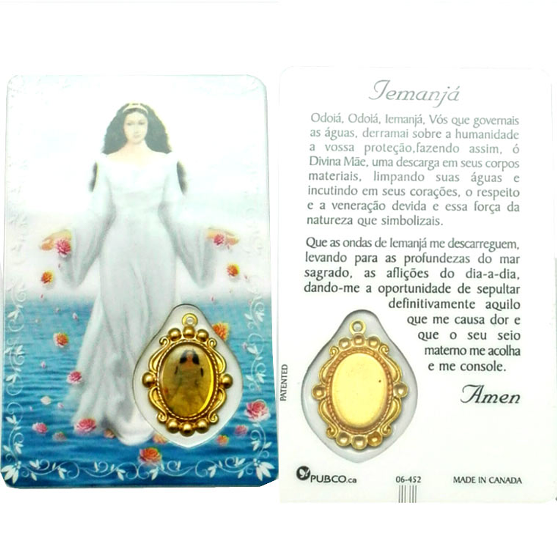 Saint Iemanjá prayer card 1