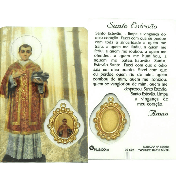 Saint Stephen prayer card 3