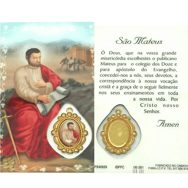 Prayer card of Saint Matthew  3