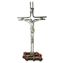 Crucifixo bilaminado de prata