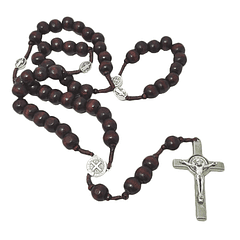 Olive Wood Rosary of Saint Benedict 