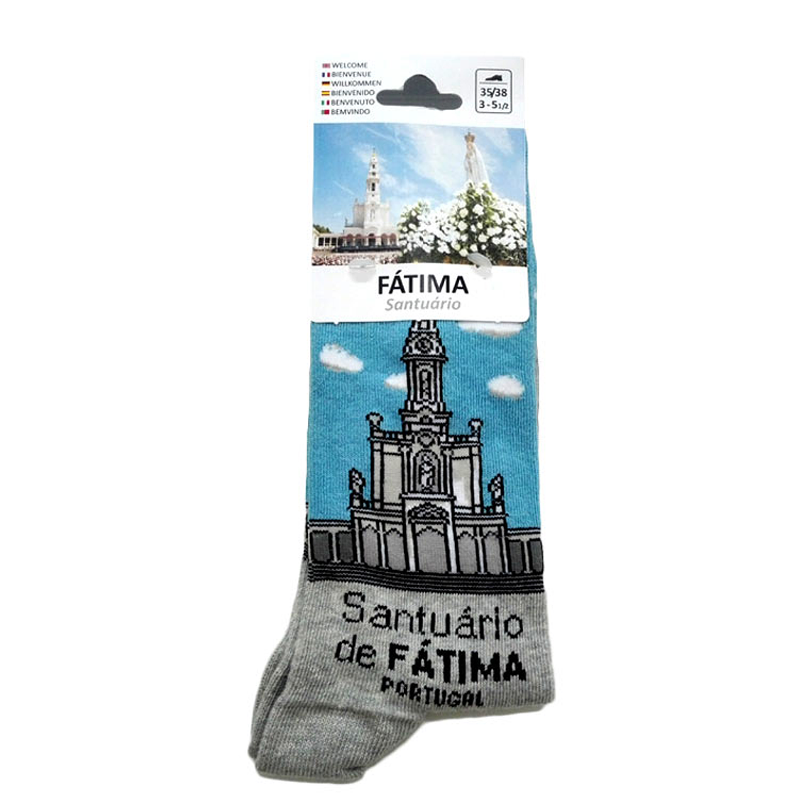 Sock with Shrine of Fatima 1