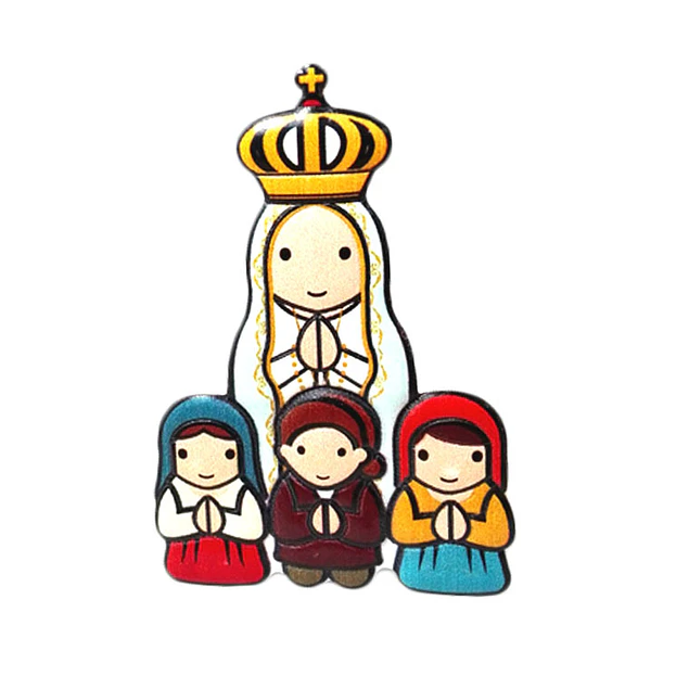 Íman de azulejo com Aparição de Fátima