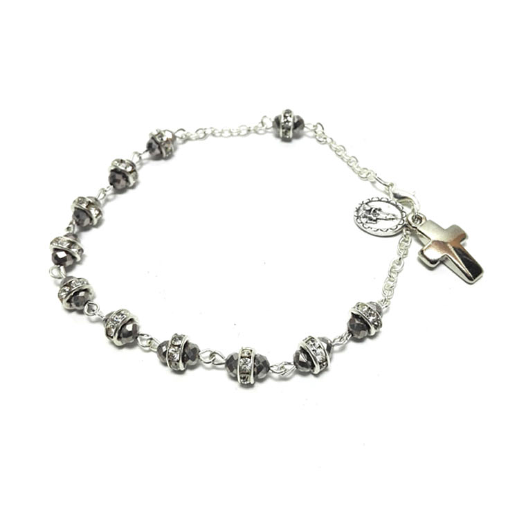 Crystal bracelet with cross 1