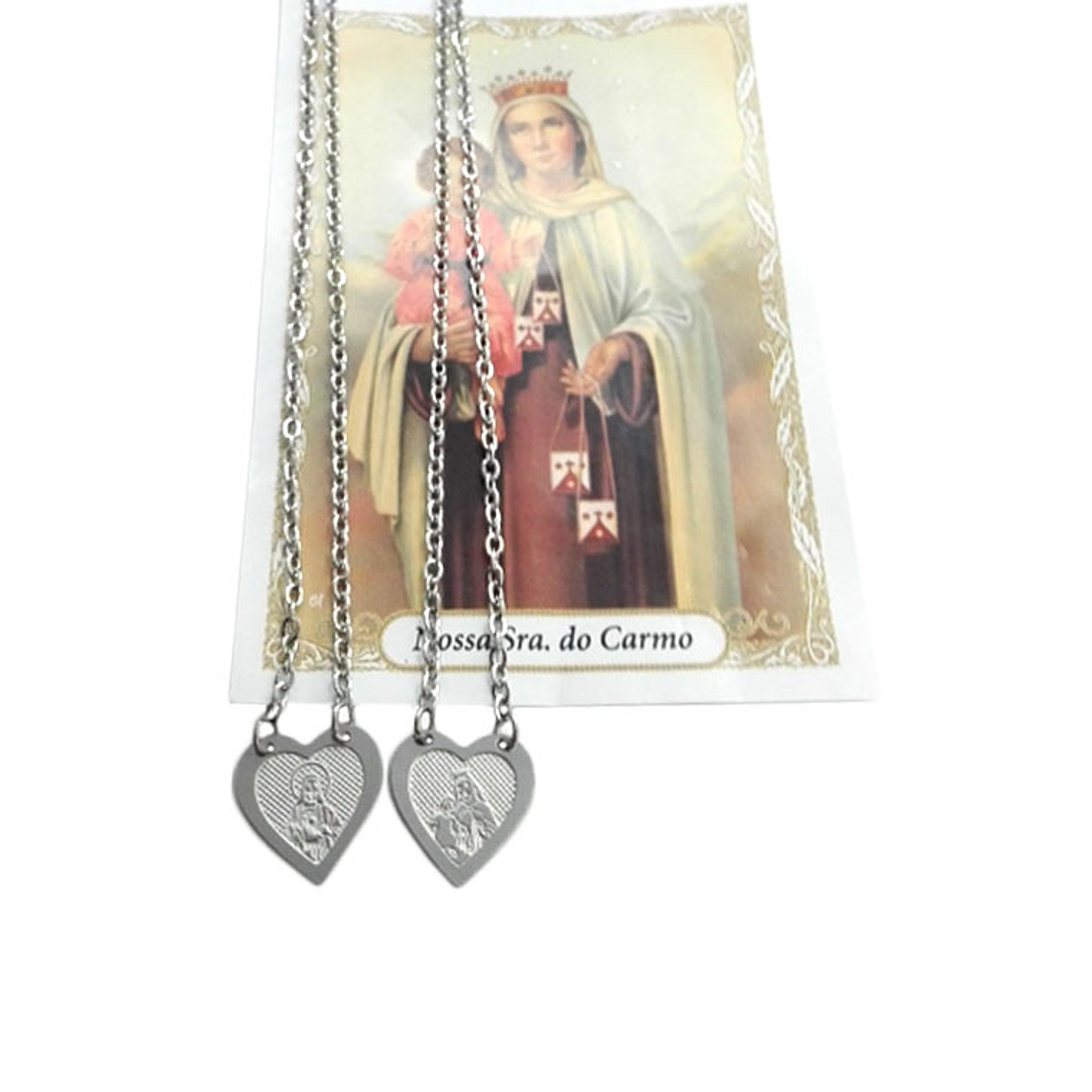 Heart-shaped Scapular of Our Lady of Mount Carmel 1