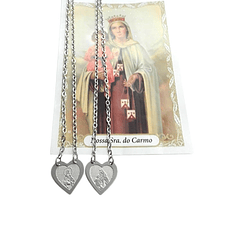 Heart-shaped Scapular of Our Lady of Mount Carmel