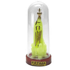 Statue fluo lumineuse de l'Apparition de Fatima avec dôme