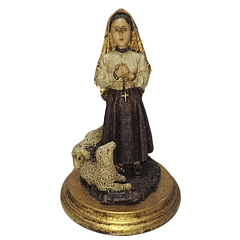 Statue de Sainte Jacinta avec feuille d'or 24 carats