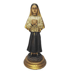Statue de Sainte Jacinta avec feuille d'or 24 carats