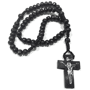 Black wood rosary