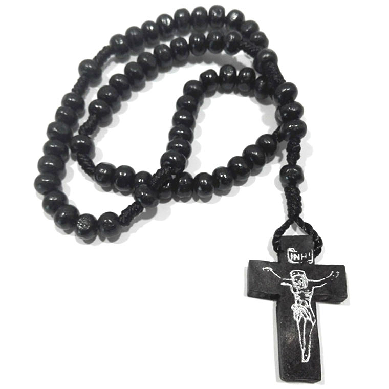 Black wood rosary 1