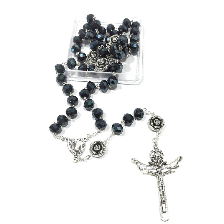 Crystal Rosary with roses 1