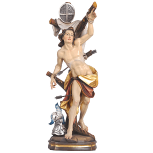 Wood statue of Saint Sebastian