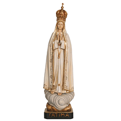 Nuestra Señora de Fátima con corona - Madera