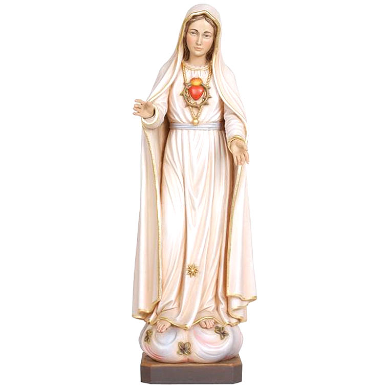 Wood statue of Sacred Heart of Mary 1