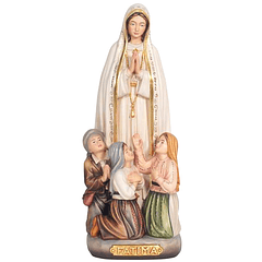 Nostra Signora di Fatima e i tre Pastorelli - legno