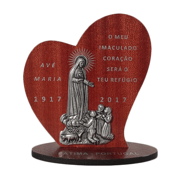 Placa decorativa com Aparição de Fátima 3