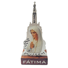 Placa Santuario de Fátima con Nuestra Señora