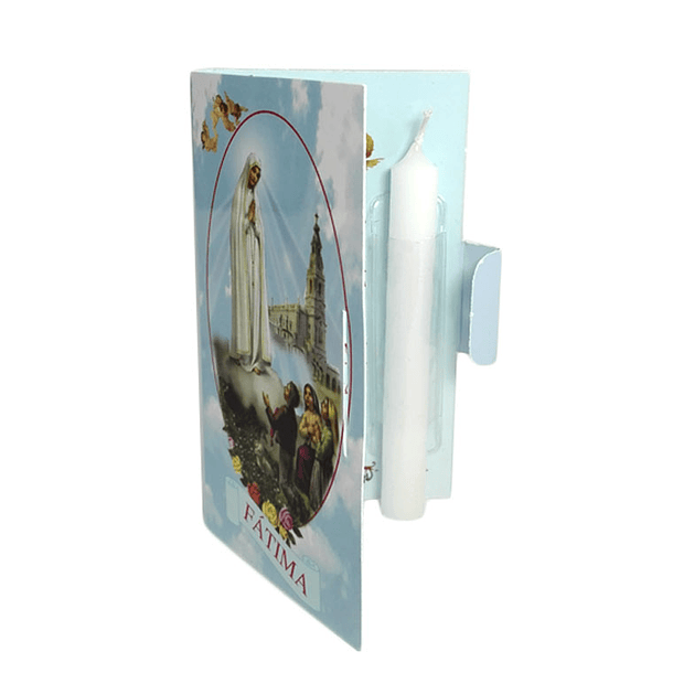 Catholic pack with soil and candle of Fatima 1