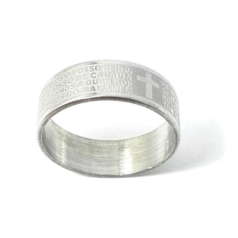 Religious ring with prayer Our Father 2